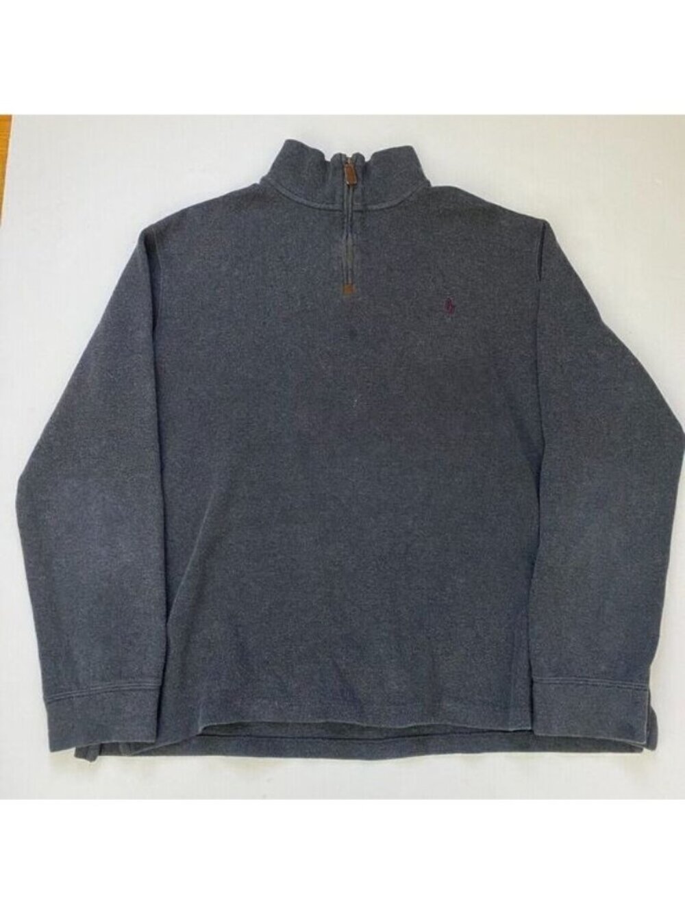 Vintage Polo Ralph Lauren 1/4 Zip Black Pullover Sweater Casual Mens Size XL